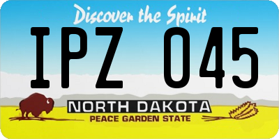 ND license plate IPZ045