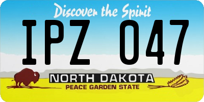 ND license plate IPZ047