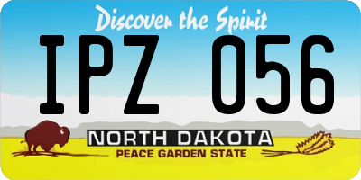 ND license plate IPZ056