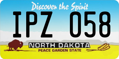 ND license plate IPZ058