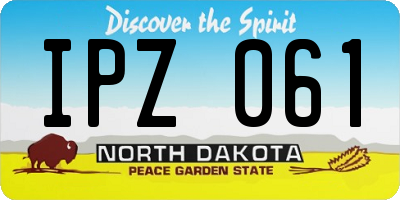ND license plate IPZ061