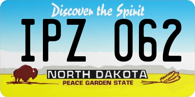 ND license plate IPZ062