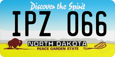 ND license plate IPZ066