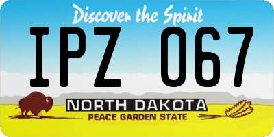 ND license plate IPZ067