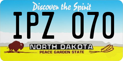 ND license plate IPZ070