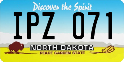 ND license plate IPZ071