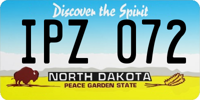 ND license plate IPZ072