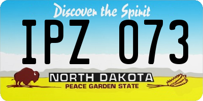 ND license plate IPZ073
