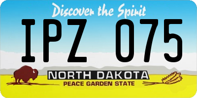 ND license plate IPZ075