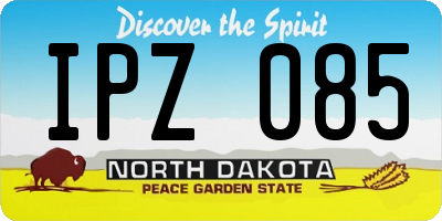 ND license plate IPZ085