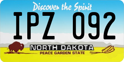 ND license plate IPZ092