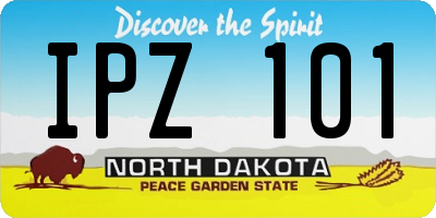 ND license plate IPZ101