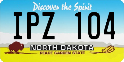 ND license plate IPZ104