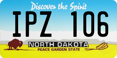 ND license plate IPZ106