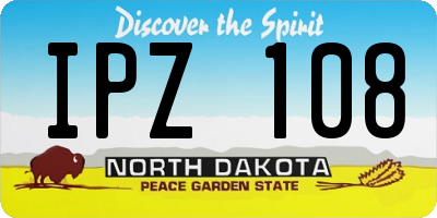 ND license plate IPZ108