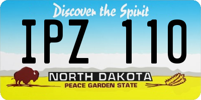 ND license plate IPZ110