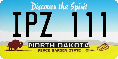 ND license plate IPZ111