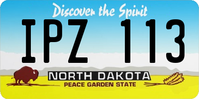 ND license plate IPZ113