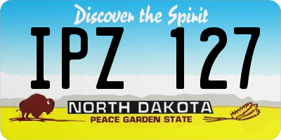 ND license plate IPZ127