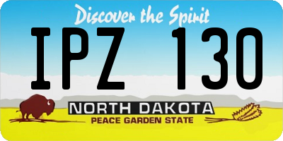 ND license plate IPZ130