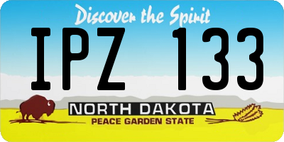 ND license plate IPZ133