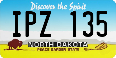 ND license plate IPZ135