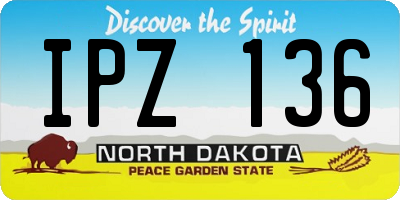 ND license plate IPZ136