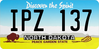 ND license plate IPZ137