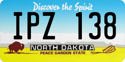 ND license plate IPZ138