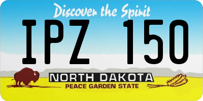 ND license plate IPZ150