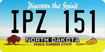 ND license plate IPZ151