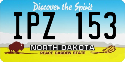 ND license plate IPZ153