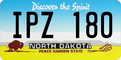 ND license plate IPZ180