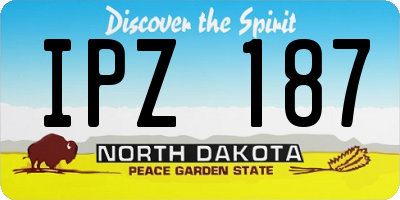 ND license plate IPZ187