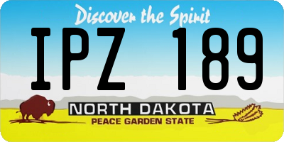 ND license plate IPZ189