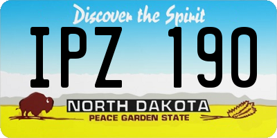 ND license plate IPZ190