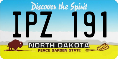 ND license plate IPZ191