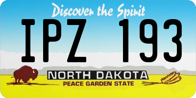 ND license plate IPZ193