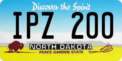 ND license plate IPZ200