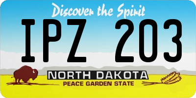 ND license plate IPZ203