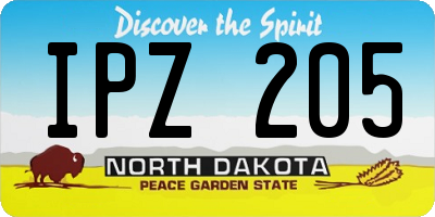 ND license plate IPZ205