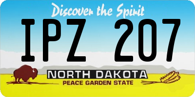 ND license plate IPZ207