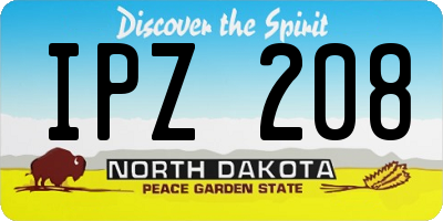 ND license plate IPZ208