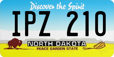 ND license plate IPZ210