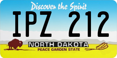 ND license plate IPZ212