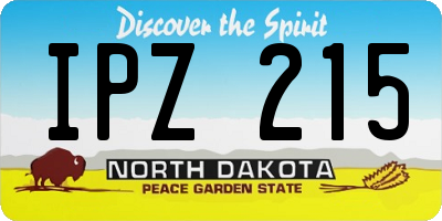 ND license plate IPZ215