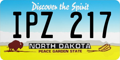 ND license plate IPZ217