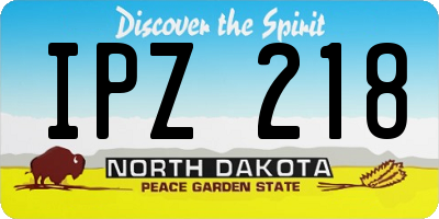 ND license plate IPZ218