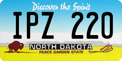 ND license plate IPZ220