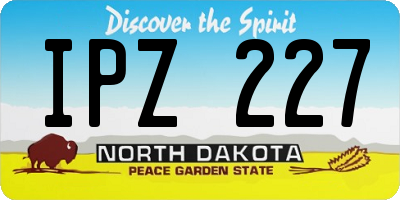 ND license plate IPZ227
